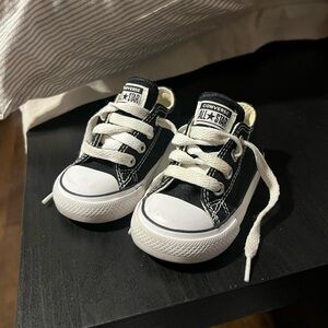 Converse Chuck Taylor One Star Kids Classic Black and White Sneakers